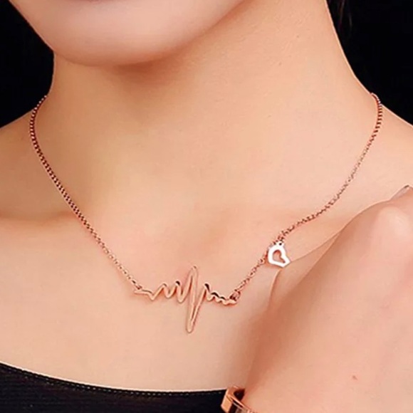 3/$30 Heartbeat Pendant Necklace - Picture 2 of 6